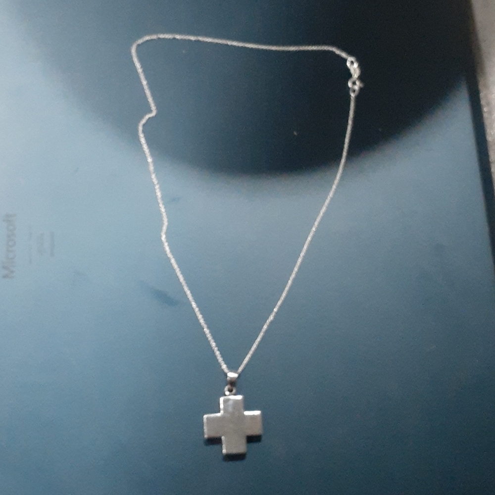 Sterling silver cross necklace